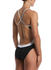Nike Women's Hydrastrong Fly Colorblock Cutout One Piece Swimsuit