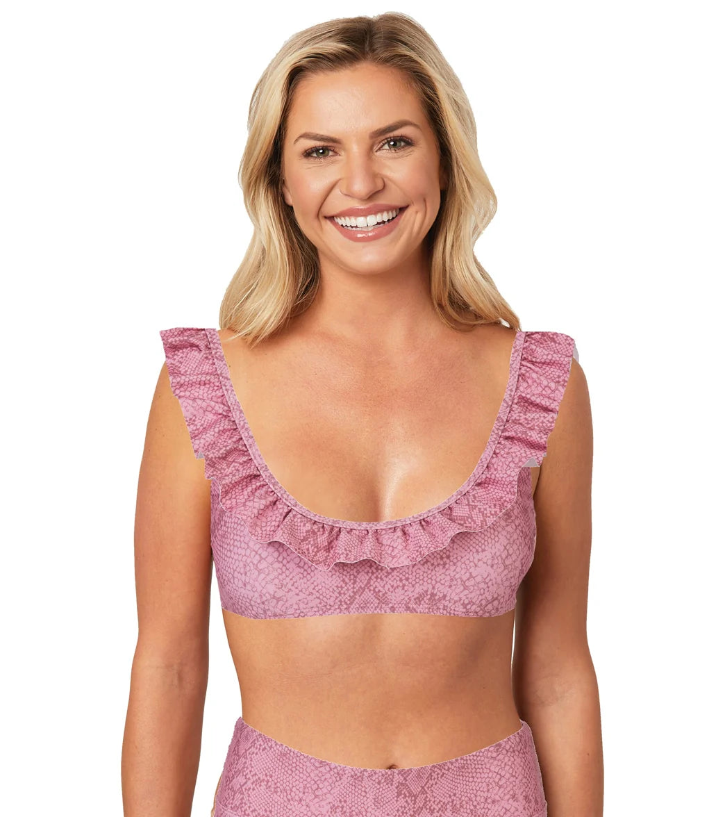 Splendid Women's Charmer Ruffle Bikini Top