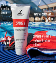 Zealios Skin Care Swim and Sport Shampoo 8oz