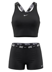 Nike Girls' Logo Tape Crossback Two Piece Midkini Set (Big Kid)