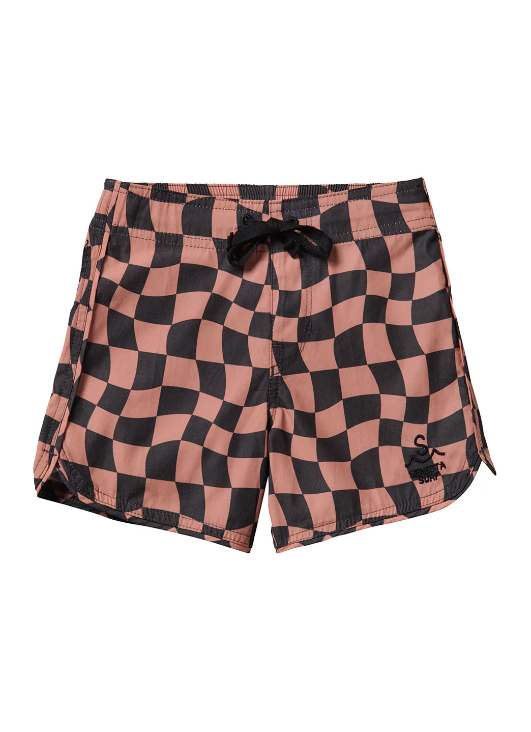 Seaesta Surf Boys's Scallop Wavy Checks Retro Flare Board Short (Toddler, Little Kid, Big Kid)