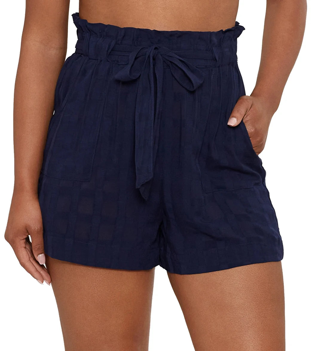 Polo Ralph Lauren Women's Woven Plaid Beachwear Tie Shorts
