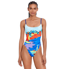 Ralph Lauren Women's Harbor Scenic Kennedy One Piece Swimsuit
