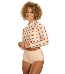 Rip Curl Women's Surf Check Long Sleeve Crop Bikini Top