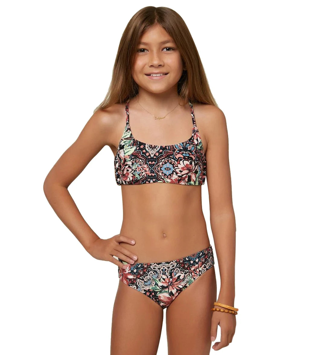 O'Neill Girls' Naples Strappy Side Bralette Bikini Set