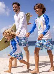 Snapper Rock Boys' Breakwater Beach Long Sleeve Rash Guard Set (Baby)