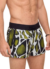 Sauvage Men's Camo Retro Italian Swim Trunks