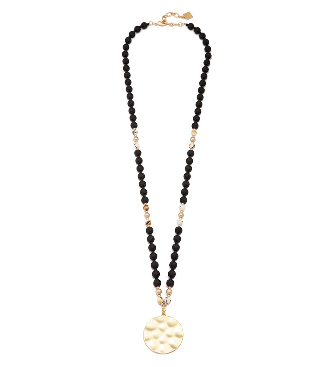 Zenzii Porcelain & Resin Beaded Pendant Necklace