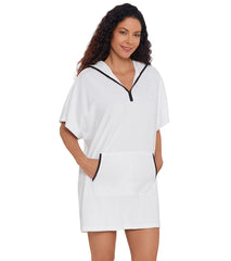 Shape Solver SPORT Women's Hooded Terry Pullover Cover Up
