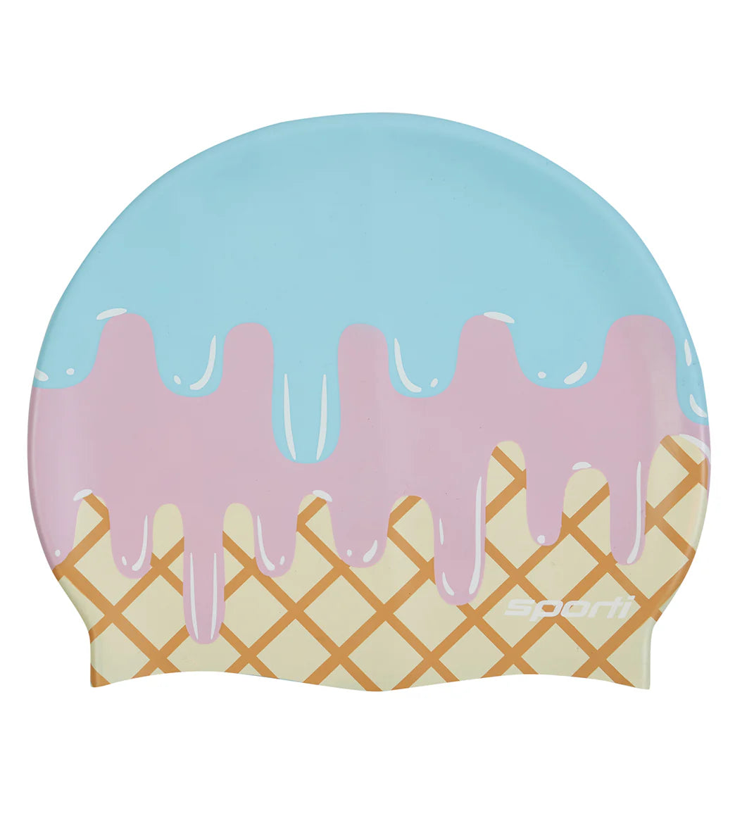 Sporti Ice Cream Scoop Silicone Swim Cap