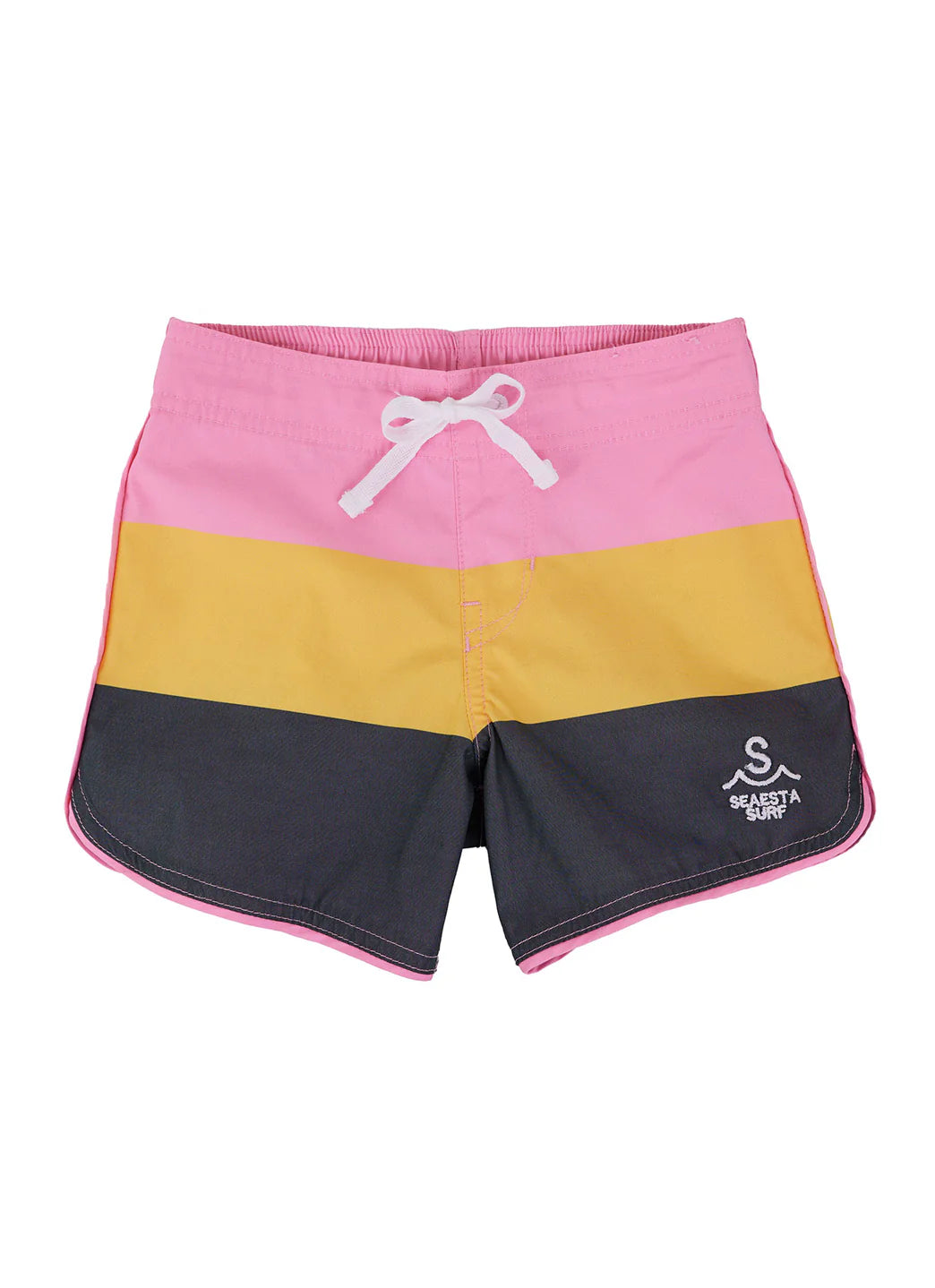 Seaesta Surf Boys' Print Scallop Retro Flare Board Shorts (Toddler, Little Kid, Big Kid)