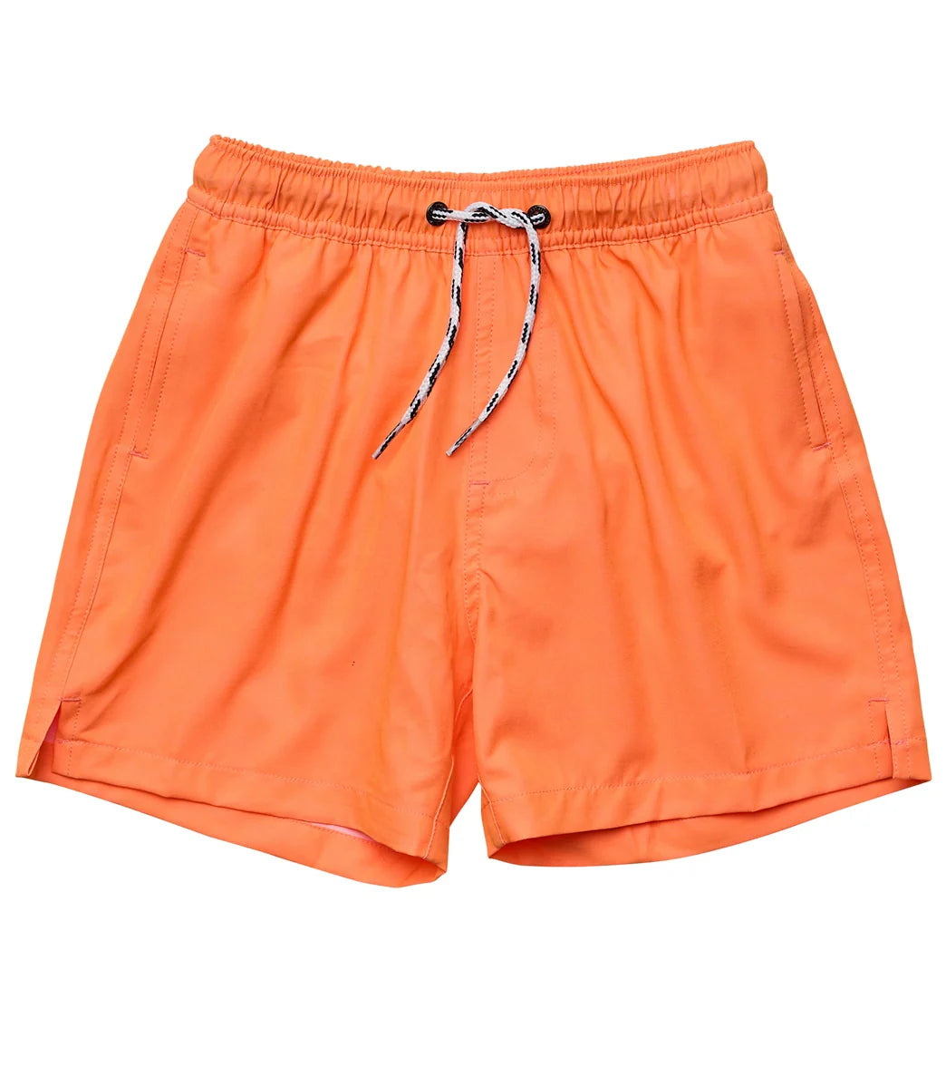 Snapper Rock Boys' Tangerine Swim Trunks (Toddler, Little Kid, Big Kid)