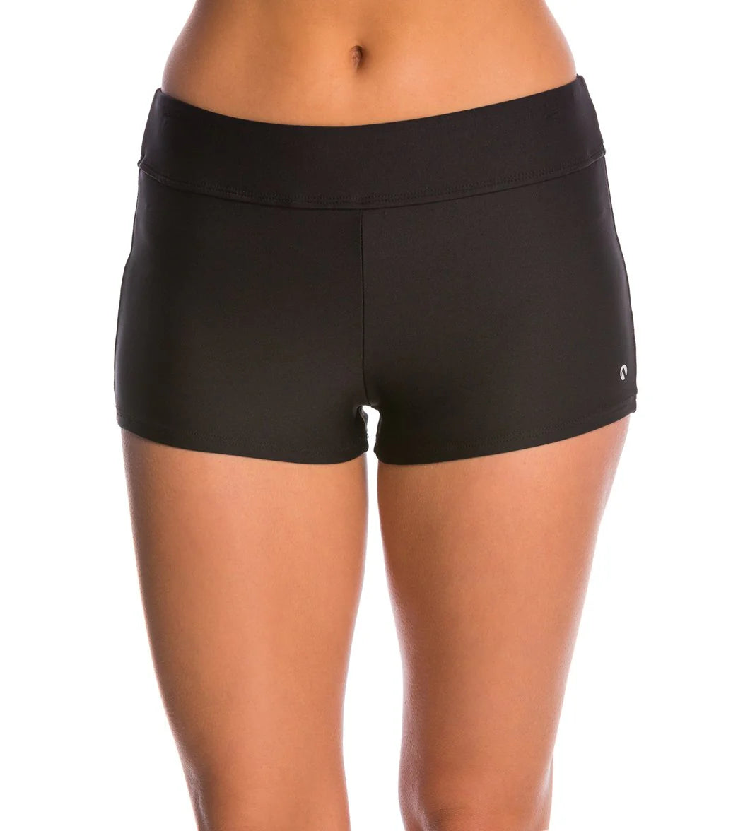 Next by Athena Good Karma Solid Jump Start Mid Rise Swim Short