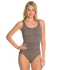 Penbrooke Krinkle Chlorine Resistant Empire Mio One Piece Swimsuit