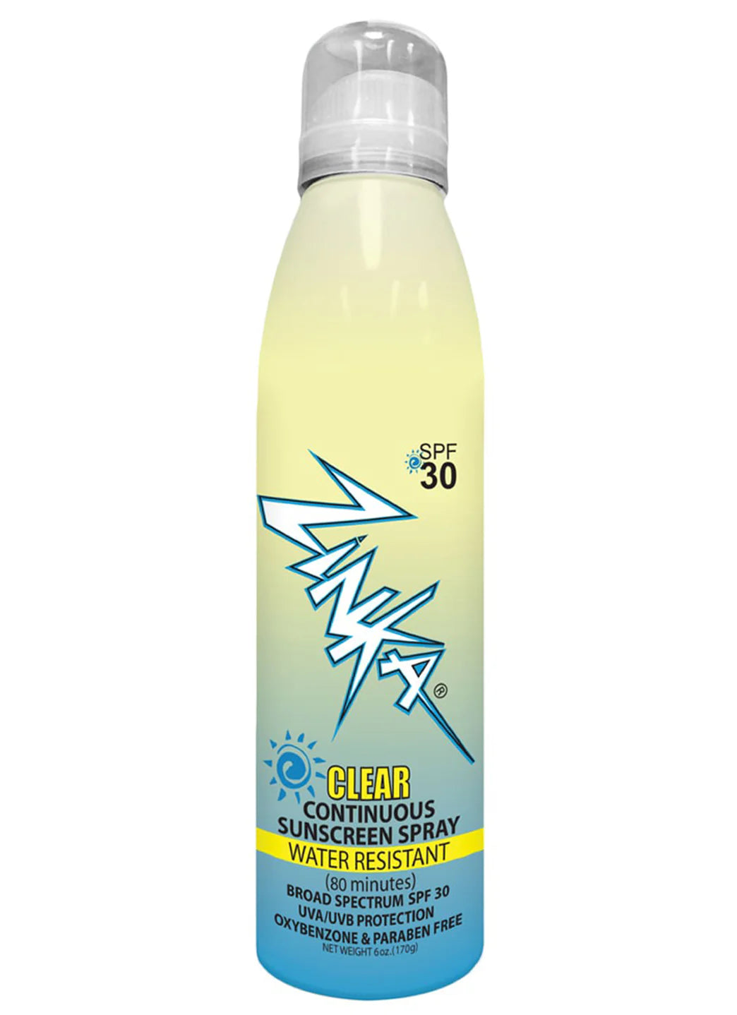 Zinka SPF 30 Clear Continuous Sunscreen Spray, 6oz