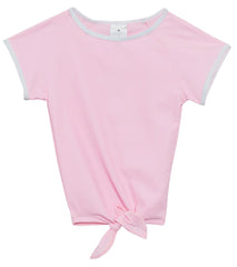Snapper Rock Girls' Pink Knot Front Rash Guard (Toddler, Little Kid, Big Kid)
