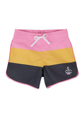 Seaesta Surf Boys' Print Scallop Retro Flare Board Shorts (Toddler, Little Kid, Big Kid)