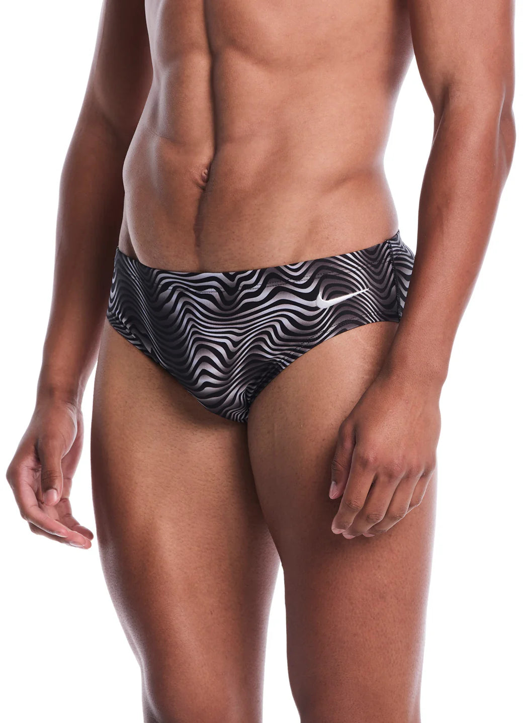 Nike Men's Hydrastrong Water Stripe Brief Swimsuit