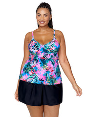 Raisins Women's Tranquilo Solids Bravo Plus Size Swim Skirt