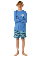 Rip Curl Boys' Icons Surflite UPF 50 Long Sleeve Rash Guard (Big Kid)