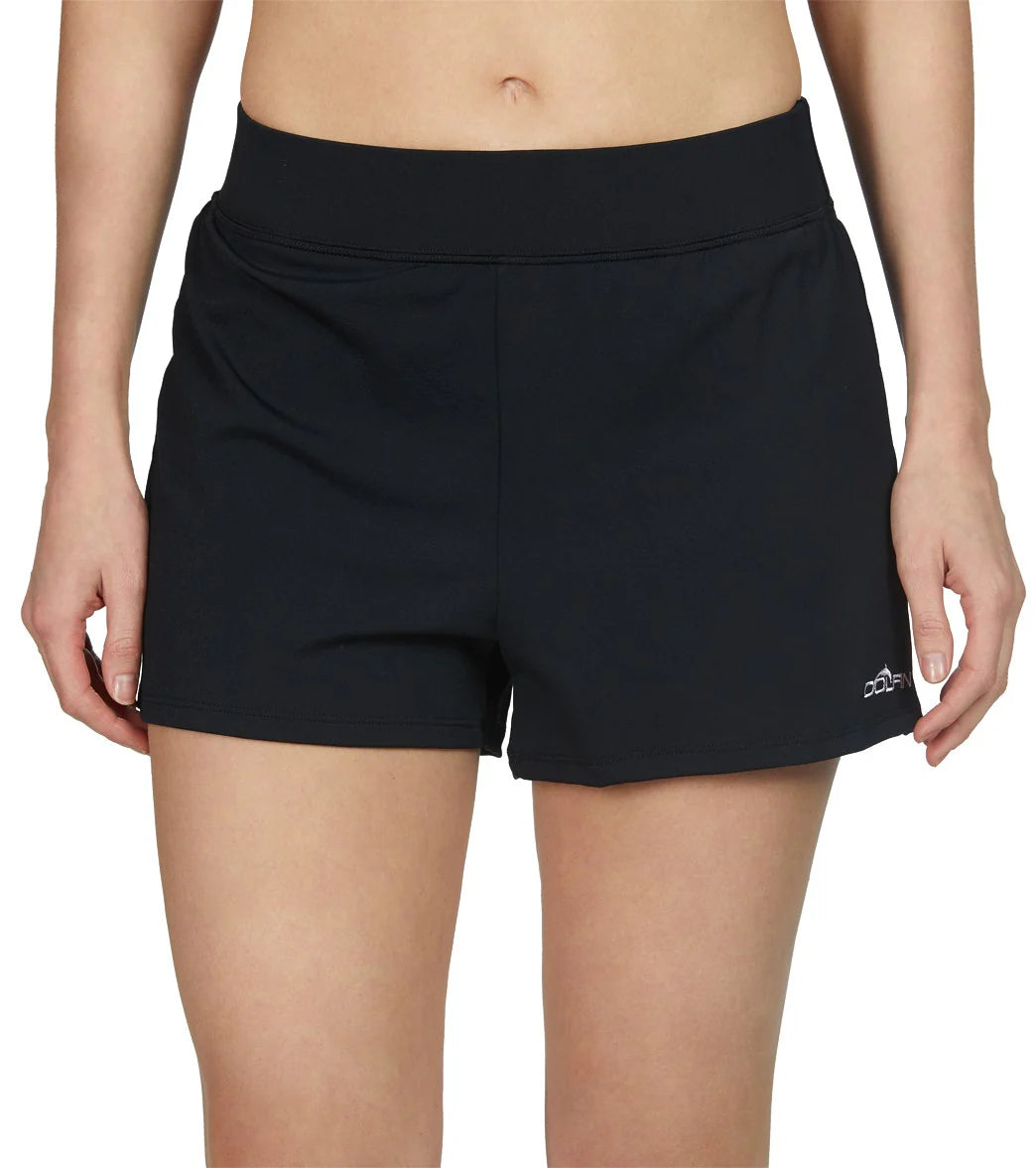 Dolfin Women's Aquashape Solid Loose Fit Chlorine Resistant  Short
