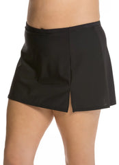 Shape Solver By Penbrooke Plus Size Divine Solids Side Slit Swim Skirt