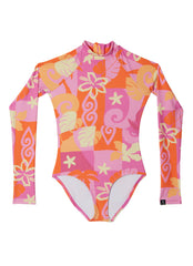Rip Curl Girls' Tropical Dawn Long Sleeve One Piece Surf Suit (Big Kid)
