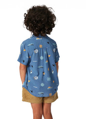 Rip Curl Boy's Grom Energy Short Sleeve Button Down Shirt (Toddler, Little Kid)