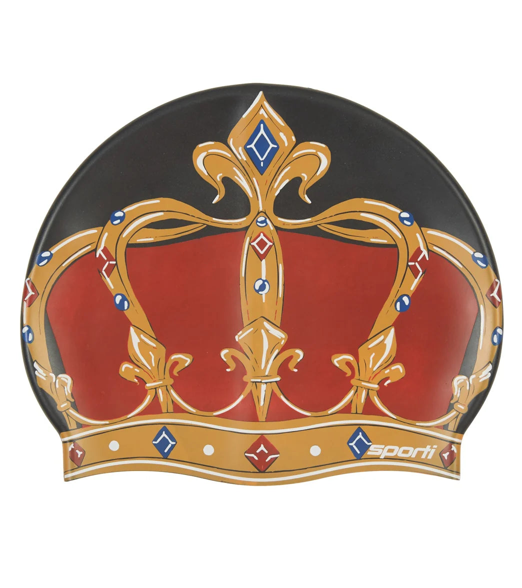 Sporti Royal Crown Silicone Swim Cap Jr.