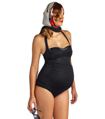 Pez D'or Maternity Mykonos Retro Ruched One Piece Swimsuit