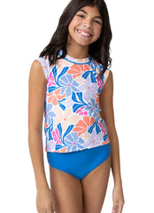 Nani Girls' Minis South Beach Tee Two Piece Rash Guard Set (Toddler, Little Kid, Big Kid)