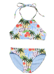 Snapper Rock Girls' Ciao Paradiso Reversible Halter Two Piece Bikini Set (Little Kid, Big Kid)