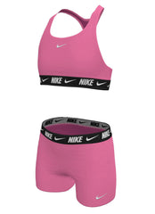 Nike Girls' Logo Tape Racerback Two Piece Bikini Short Set (Big Kid)