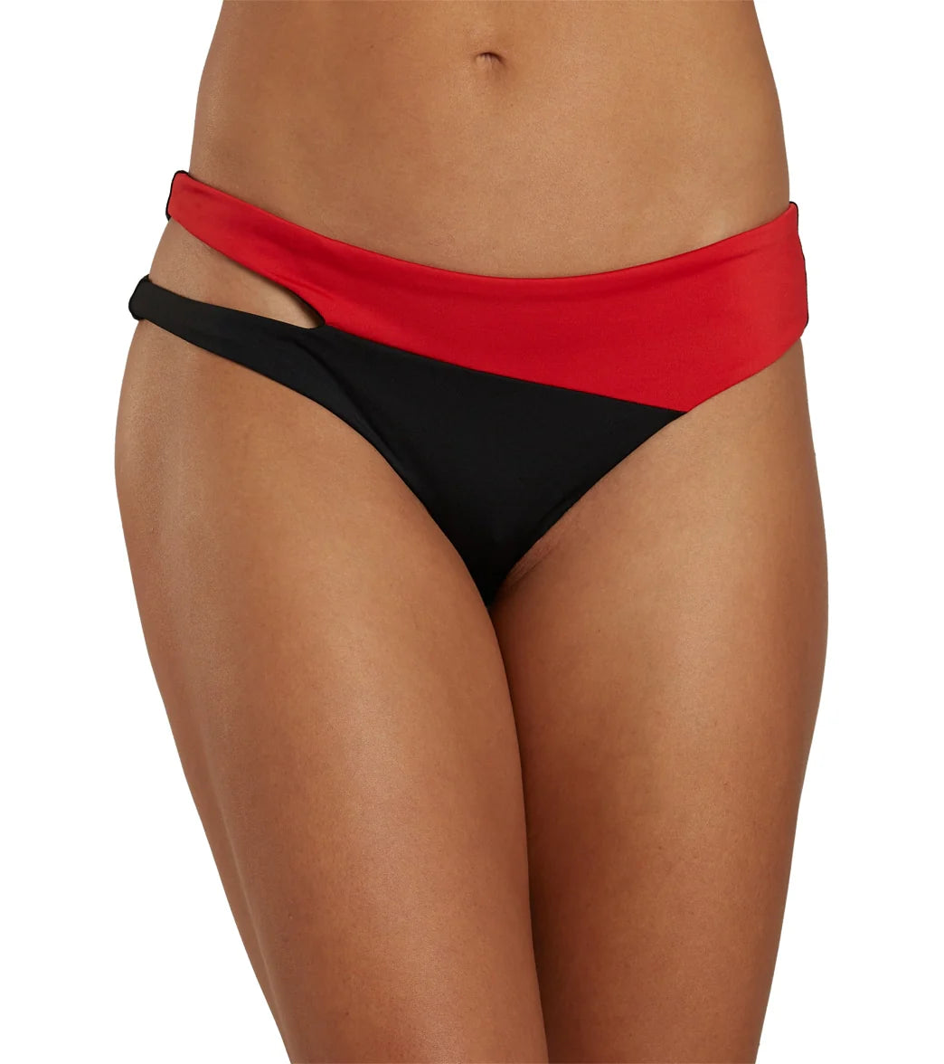 Nike Women's Swoosh Block Asymmetrical Bikini Bottom