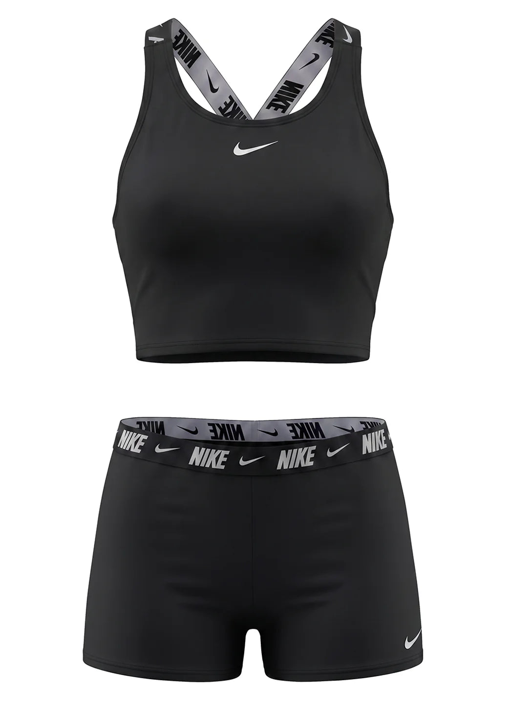 Nike Girls' Logo Tape Crossback Two Piece Midkini Set (Big Kid)