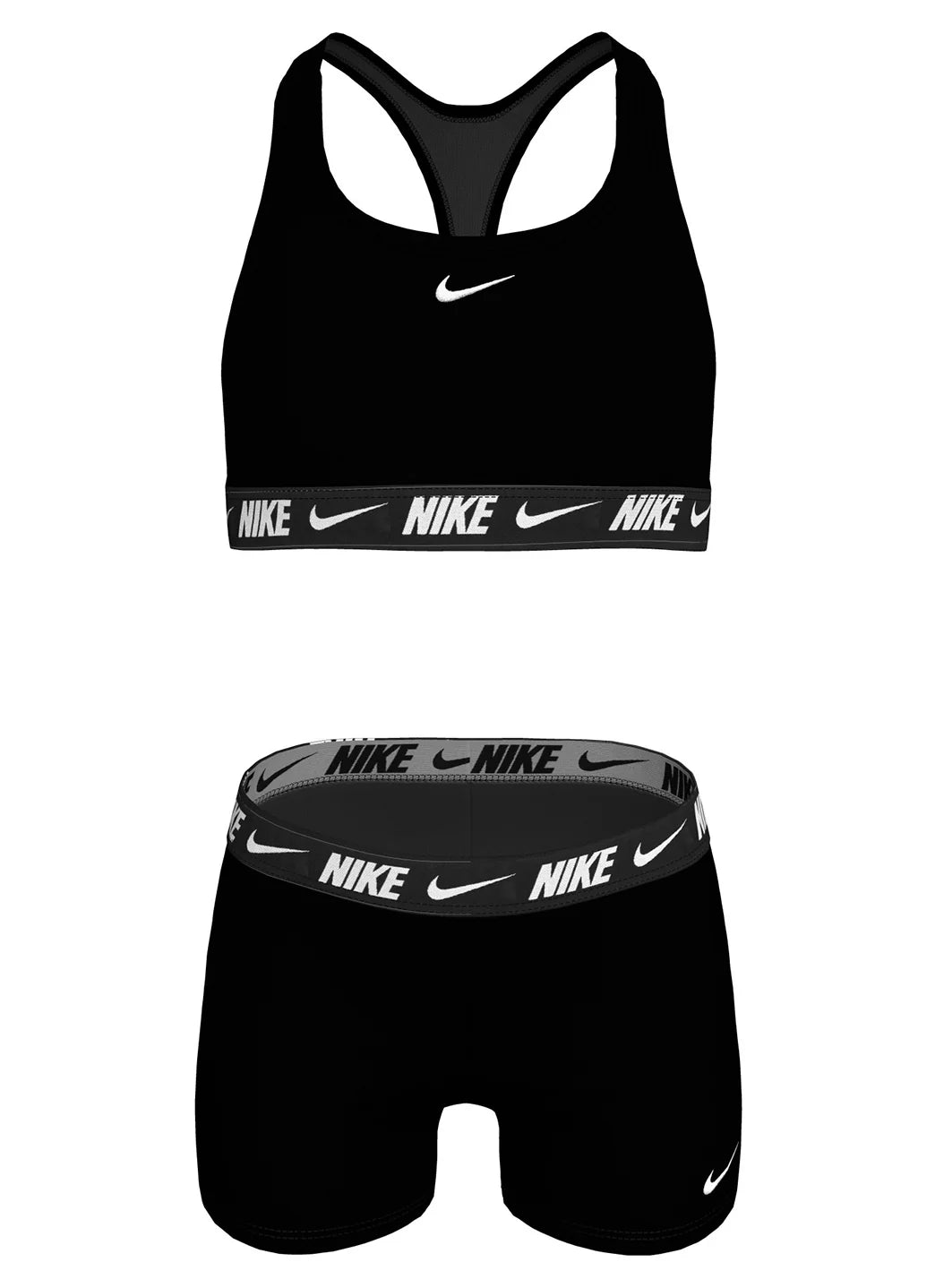 Nike Girls' Logo Tape Racerback Two Piece Bikini Short Set (Big Kid)