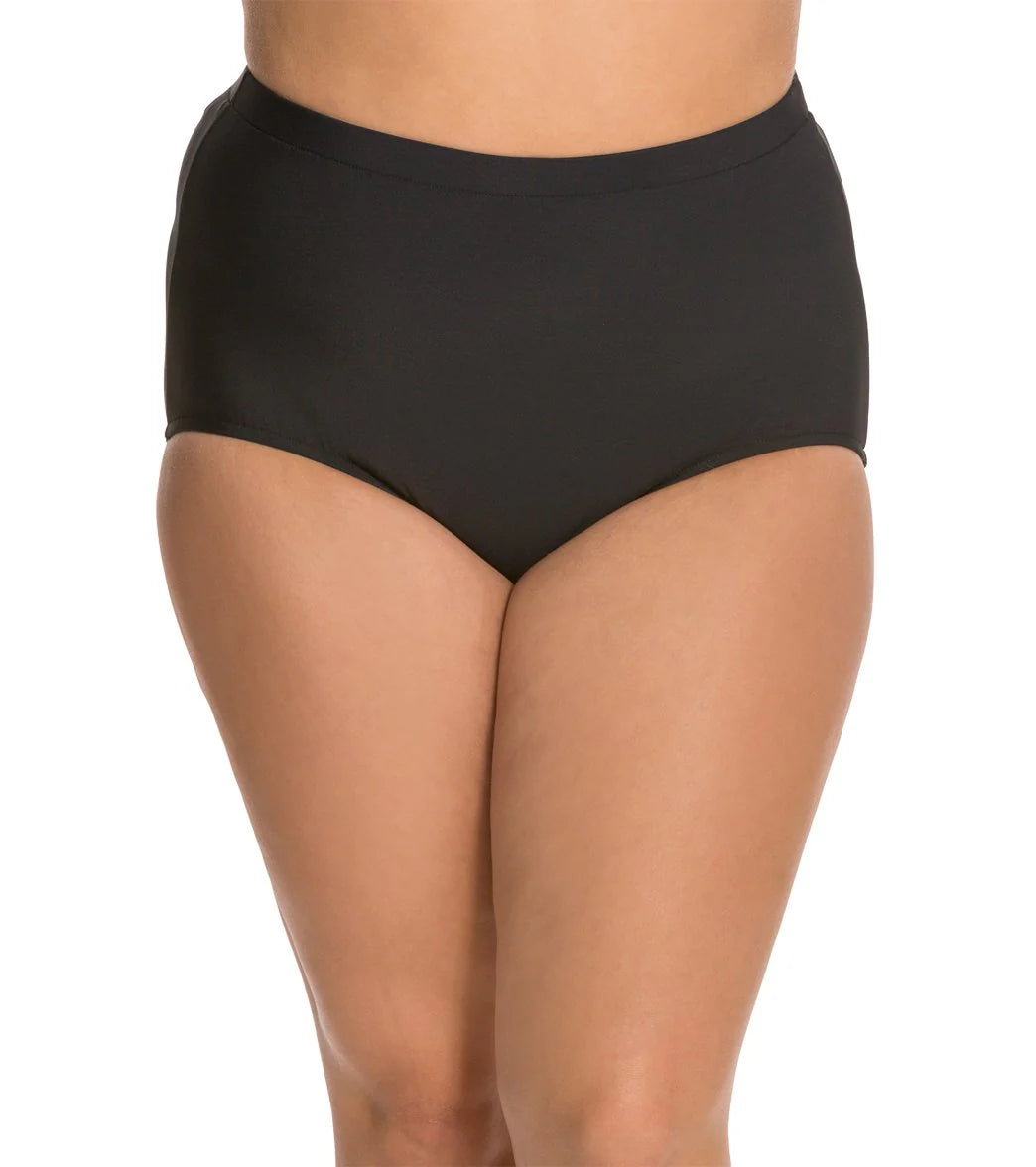 Shapesolver by Penbrooke Plus Size Solid Basic Bottom