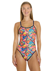 Mizuno Women's Exer Print Thin Strap One Piece Swimsuit