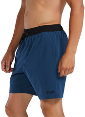 TYR Men's Solid Skua  7" Volley Swim Trunks