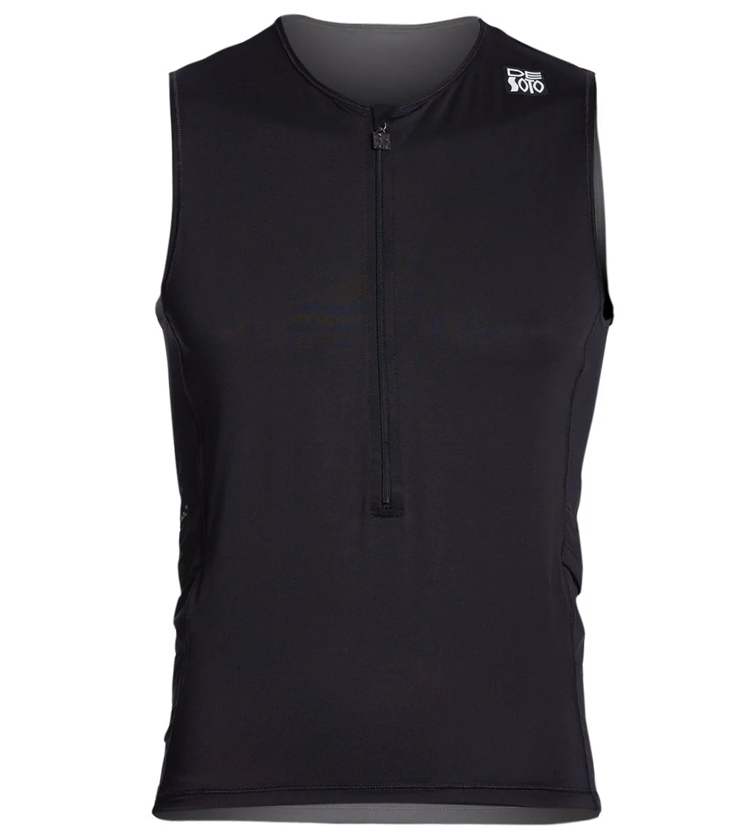 DeSoto Men's Skin Cooler Half Zip Tri Top