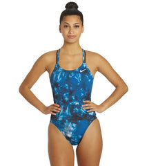 Nike Women's Hydrastrong Tie Dye Spiderback One Piece Swimsuit