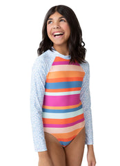Nani Girls' Albany Long Sleeve One Piece Swimsuit (Toddler, Little Kid, Big Kid)