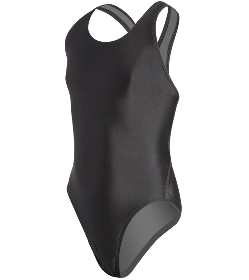 iSwim Essential Solid Wide Strap One Piece Swimsuit Youth (22-28)