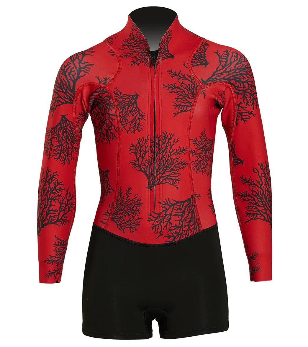 Xcel Girl's Ocean Ramsey 2/1mm Water Inspired Axis Long Sleeve Front Zip Spring Wetsuit