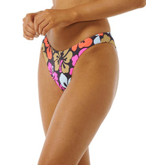 Rip Curl Women's Hibiscus Heat High Cut Cheeky Bikini Bottom