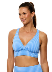 Next by Athena Women's Coronado Stripe 25 Min Sport Bikini Top