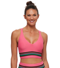 Next by Athena Women's Good Karma Jacquard Band V-Neck Bikini Top