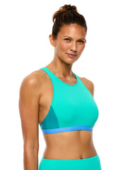Next by Athena Women's In The Groove Streamline High Neck Bikini Top