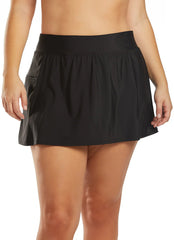 Penbrooke Plus Size Solid Swim Skort