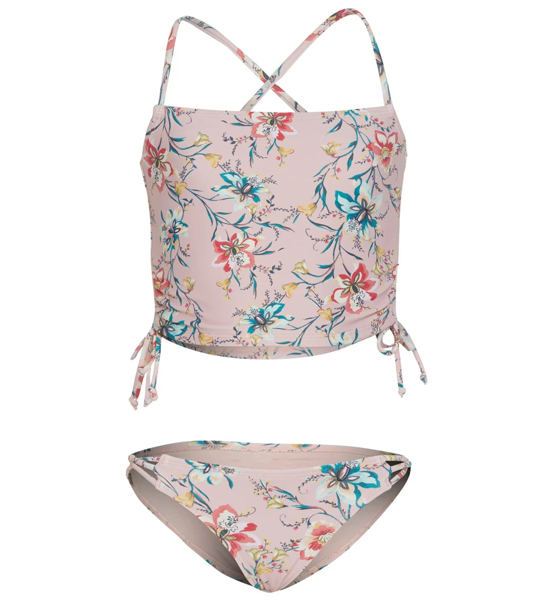 O'Neill Girls' Sydney Floral Cinch Tankini Swim Set (Little Kid, Big Kid)
